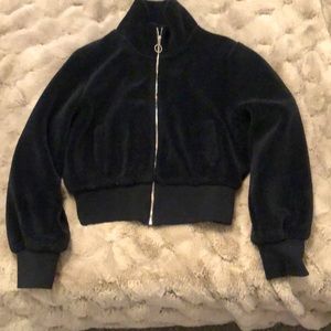 Fuzzy Black Jacket/ Size L / Brand: ambiance outerwear